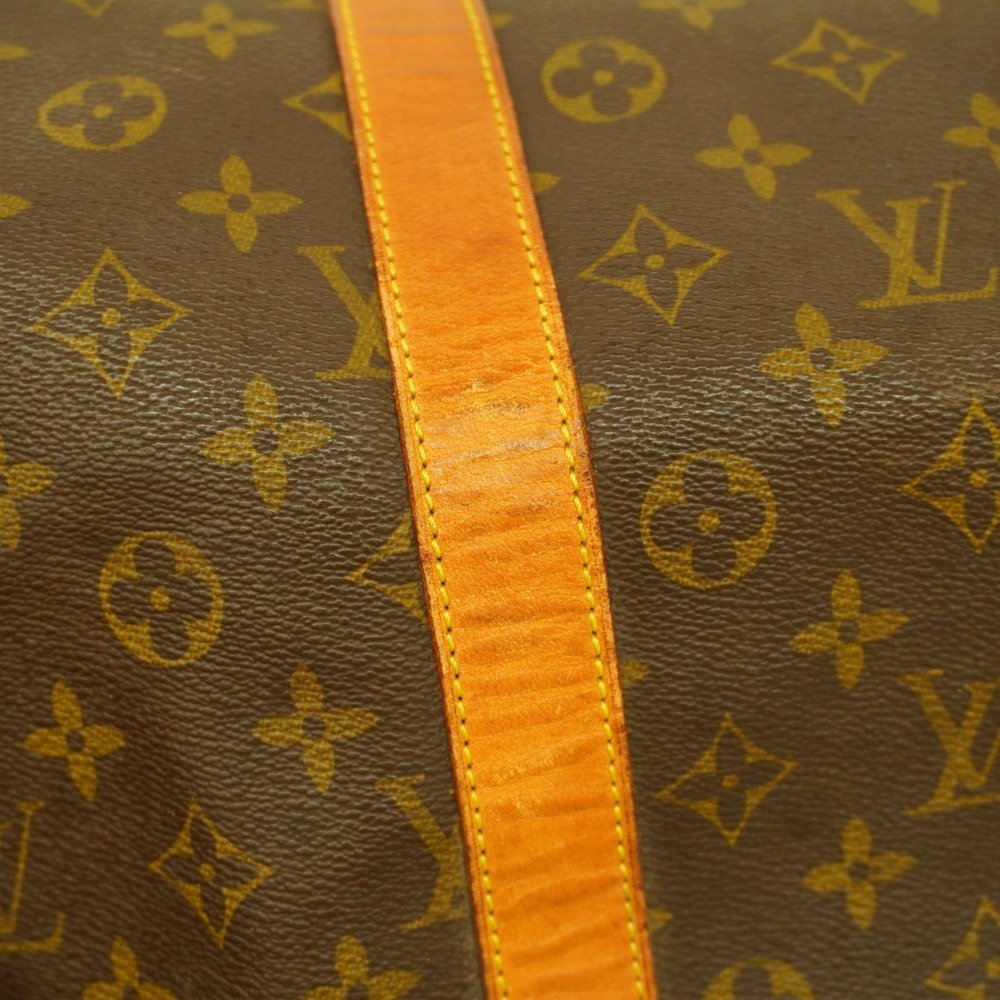 Louis Vuitton Monogram Canvas Keepall Travel Bag Brown and Tan - Picture 10 of 13